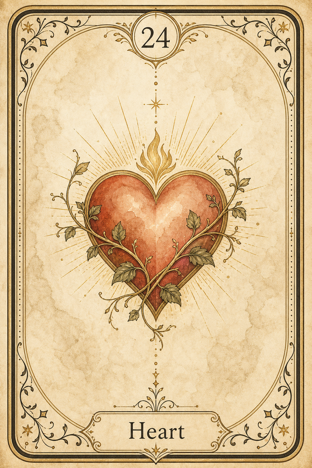 Heart Lenormand card illustration