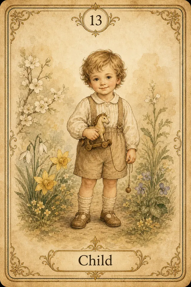 Child Lenormand card illustration