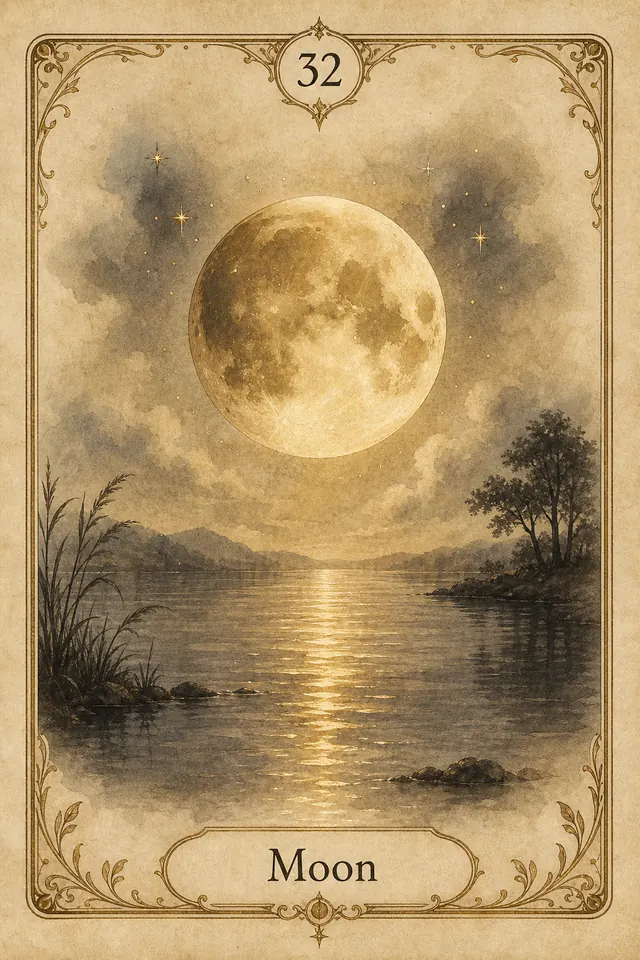 Moon Lenormand card illustration